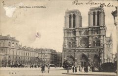CPA Paris Notre Dame et l'Hotel Dieu 