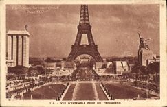 CPA Vue d'Ensemble prise du Trocadero Exposition internationale Paris 1937