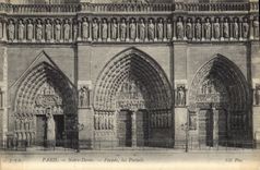 CPA Paris Notre Dame Facade les Portails 