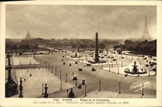 CPA Paris Place de la Concorde Au milieu de la Place l'Obelisque de Louqsor apporte d'Egypte en 1836