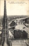CPA Paris La Fleche de Notre Dame et le Panorama de la Seine cote est 