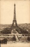 CPA Paris La Tour Eiffel les Nouveaux Jardins de Mars 