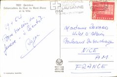 CPM Geneve Debarcadere du Quai du Mont Blanc et la Ville 