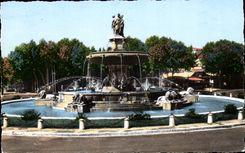 CPM La Cote du Roy Rene Aix en provence la Grande Fontaine sur le Rotonde XIX siecle 