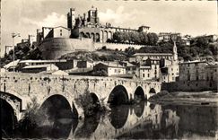CPM Beziers le vieux Pont et la cathedrale 