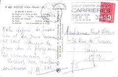 CPM Royan Char Marit de grauche a droite La Plage et le Front d Mer Eglise Le Casino Le Bac Cote d'A