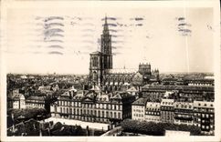 CPA Strasbourg Le Palais des Roflan et la Cathedrale 