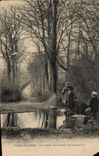 CPA flers de L'orne Les Douets Le Chemin des charretiers 
