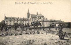 CPA Monastere de La Grande Trappe Orne Le Chevet de l'Etglise 