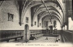CPA Abbaye de La Grande Trappe Orne La Salle Capitulaire 