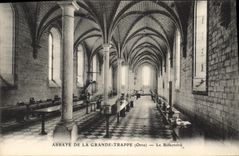 CPA Abbaye de La Grande Trappe Orne Le Refectoire 