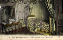 CPA Palais de Fontainebleau Chambre a coucher de M de Manitenon 