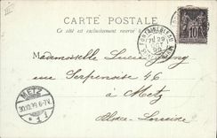 CPA Fontainebleau Pavillon Maintenon Carte 1899