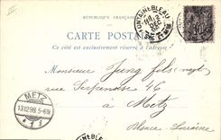 CPA Palais de Fontainebleau Facade de la Cour des Adieux Carte 1898