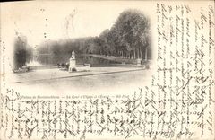 CPA Palais de Fontainebleau La Cour d'Ulysse et l'Etang Carte 1899