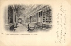 CPA Palais de Fontainebleau La Bibliotheque Carte 1900