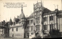 CPA Saumer M et L L'Hotel de Ville 