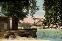 CPA Saumur Maine et Loire Paysage sur la Loire et le Chateau 