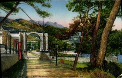 CPA Menton Cap Martin Porte Romaine 