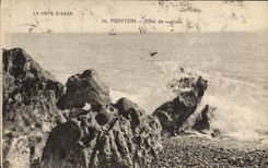 CPA Menton Effet de Vagues 