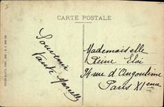 CPA Menton La Plage par un coup de Mer 