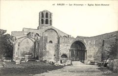 CPA Arles Les Aliscamps Eglise Saint Honorat 