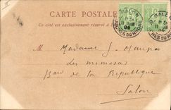 CPA Arles Les Alyscamps Carte 1900