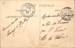 CPA Arles Un Coin des Ruines du Theatre Romain