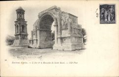 CPA Environs d'Arles L'Arc & le Mansolee de Saint Remi 