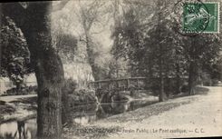 CPA Bordeaux Jardin Public Le Pont rustique 