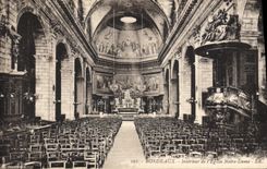 CPA Bordeaux interieur de l'Eglise Notre Dame 