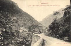 CPA La Lozere Route aux Gorges du Tarn pres Les Baumes 