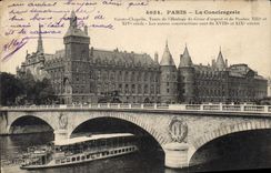 CPA Paris La Conciergerie Bateau Peniche