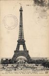 CPA Paris Paris Le Parc du Champ de Mars et l'Ecole Militaire 