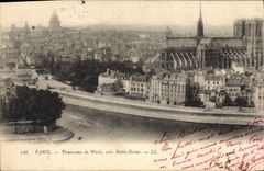 CPA Paris Panorama de Paris vers Notre Dame 