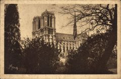 CPA Les Petits Tableux de Paris Cathedrale Notre Dame 