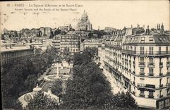 CPA Paris Le Square d'Anvers et le Sacre Coeur 