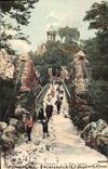 CPA Paris Buttes Chaumont Le Pont suspendu 