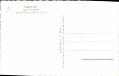 CPA Paris Menilmontant Notre Dame de la Croix