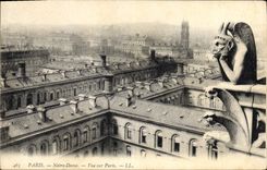 CPA Paris Notre Dame Vue sur Paris 