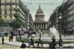 CPA Paris Le Pantheon et la Rue Soufflot 