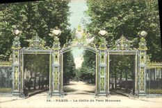 CPA Paris La Grille du Parc Monceau 