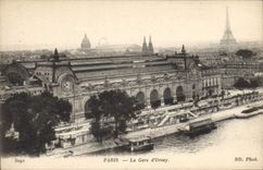CPA Paris La Gare d'Orsay Tour Eiffel
