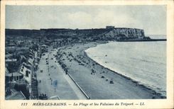 CPA Mers les Bains La Plage et les Falaises du Treport 