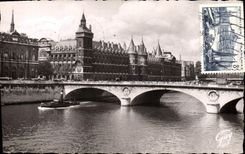 CPA Paris et ses Merveilles La Seine le pont au Change et le palais de Justice Conciergerie 
