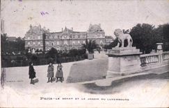 CPA Paris Le Senat et le Jardin du Luxembourg 