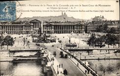 CPA Paris Panorama de la Place de la Concorde prise vers le Sacre Coeur de Montmartre et l'Opera a d