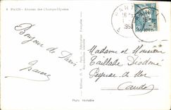 CPA Paris Avenue des Champs Elysees