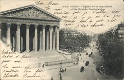 CPA Paris Eglise de la Madeleine et les Grands Boulevards 