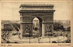 CPA Paris L'Arc de Triomphe 